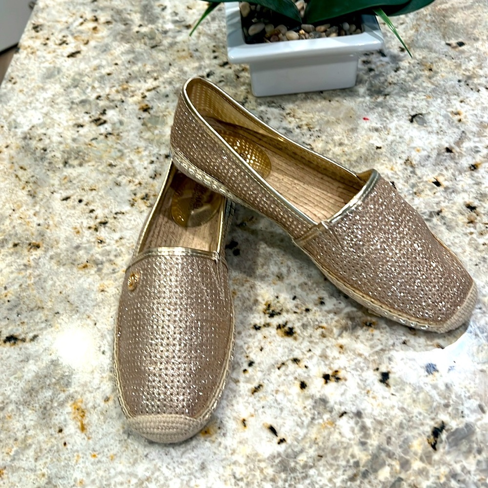 Michael Kors Gold Espadrille Flats